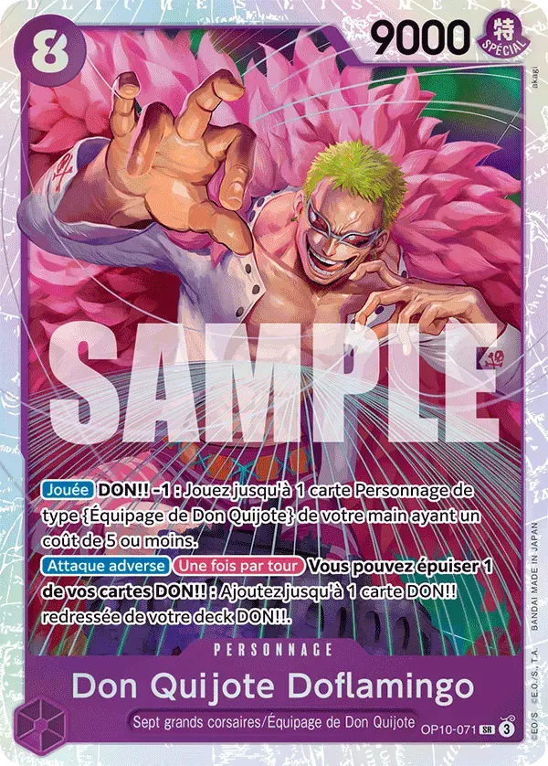 Don Quijote Doflamingo — carte One Piece TCG OP10-071 (Sang Royal)