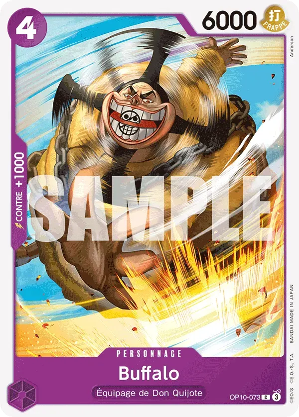 Buffalo — carte One Piece TCG OP10-073 (Sang Royal)