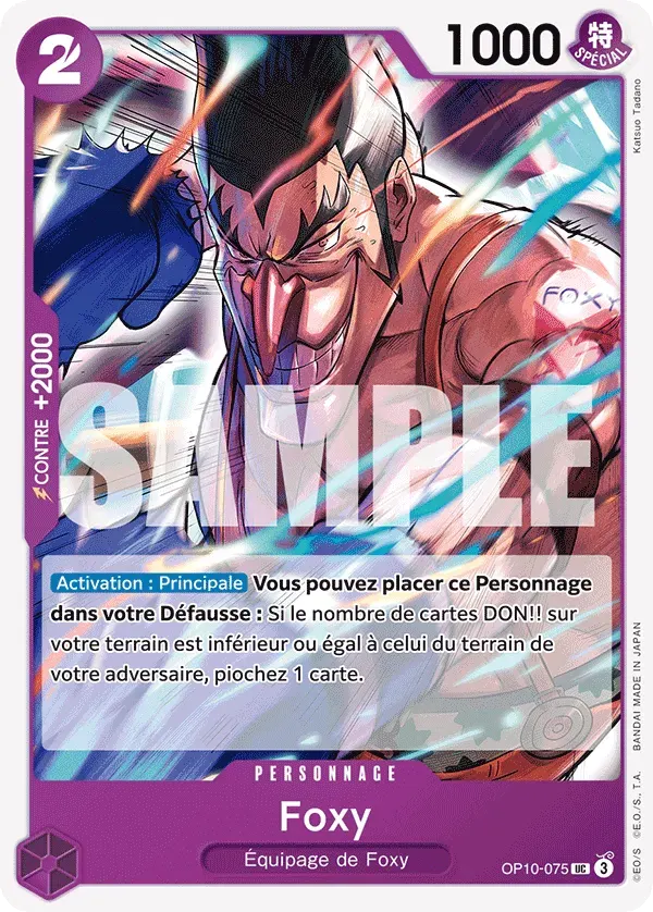 Foxy — carte One Piece TCG OP10-075 (Sang Royal)