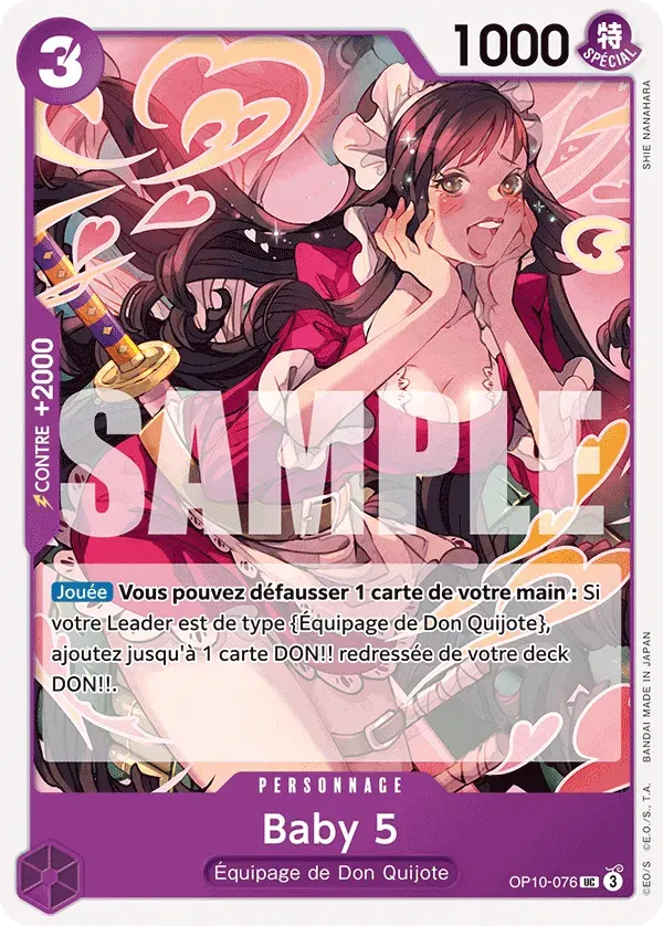 Baby 5 — carte One Piece TCG OP10-076 (Sang Royal)