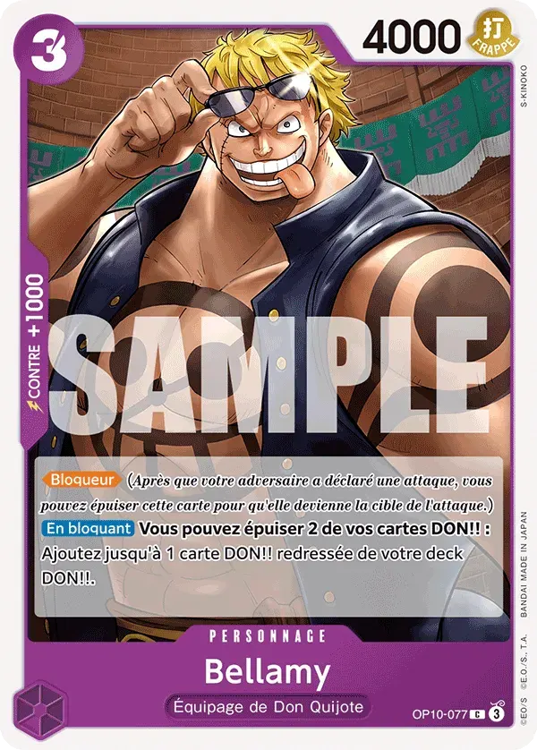 Bellamy — carte One Piece TCG OP10-077 (Sang Royal)