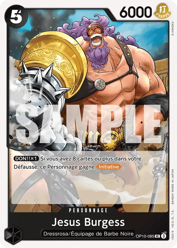 Jesus Burgess — carte One Piece TCG OP10-085 (Sang Royal)