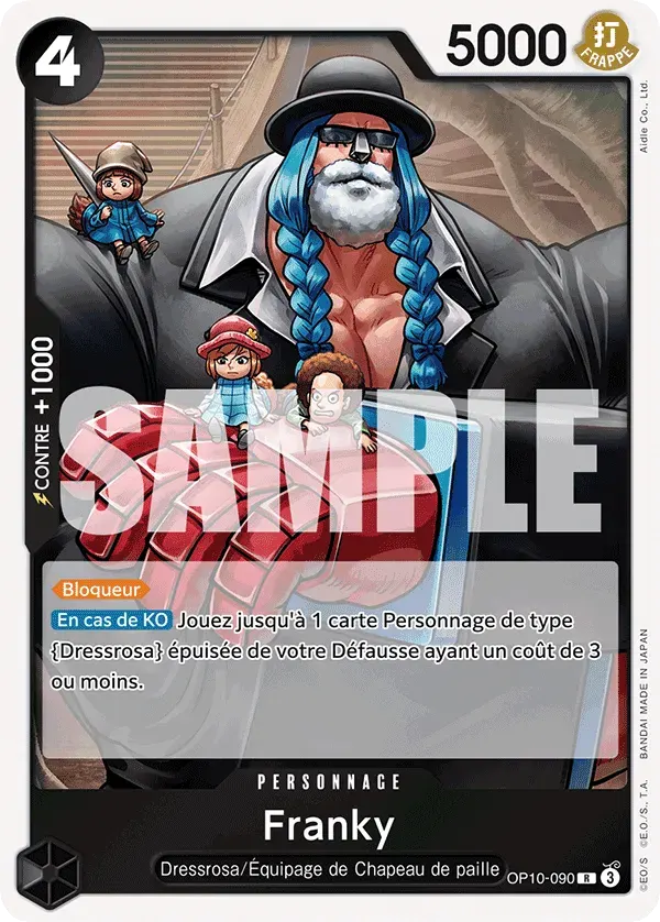 Franky — carte One Piece TCG OP10-090 (Sang Royal)