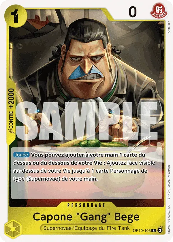 Capone "Gang" Bege — carte One Piece TCG OP10-103 (Sang Royal)