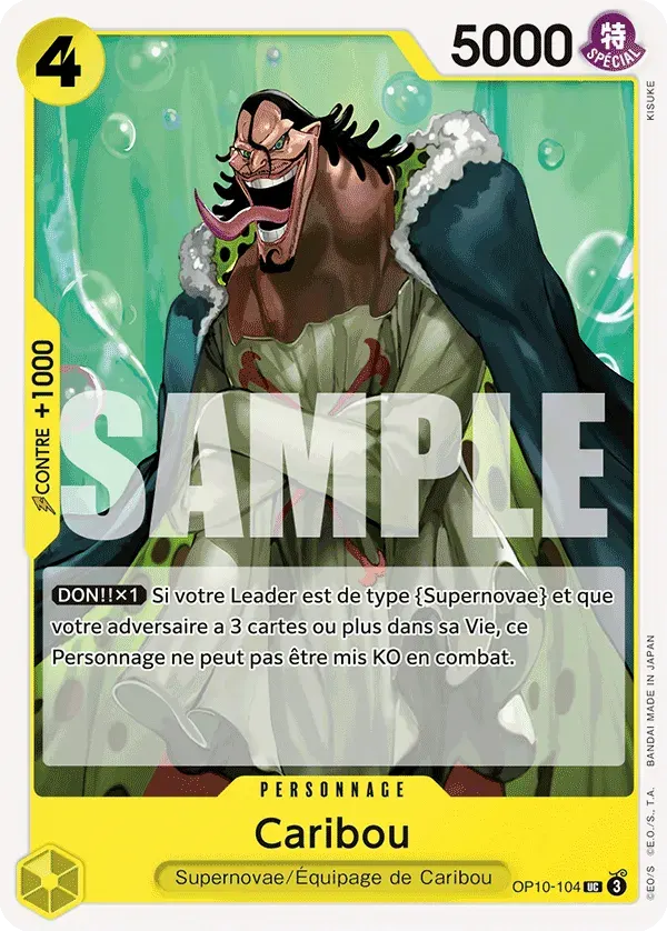 Caribou — carte One Piece TCG OP10-104 (Sang Royal)