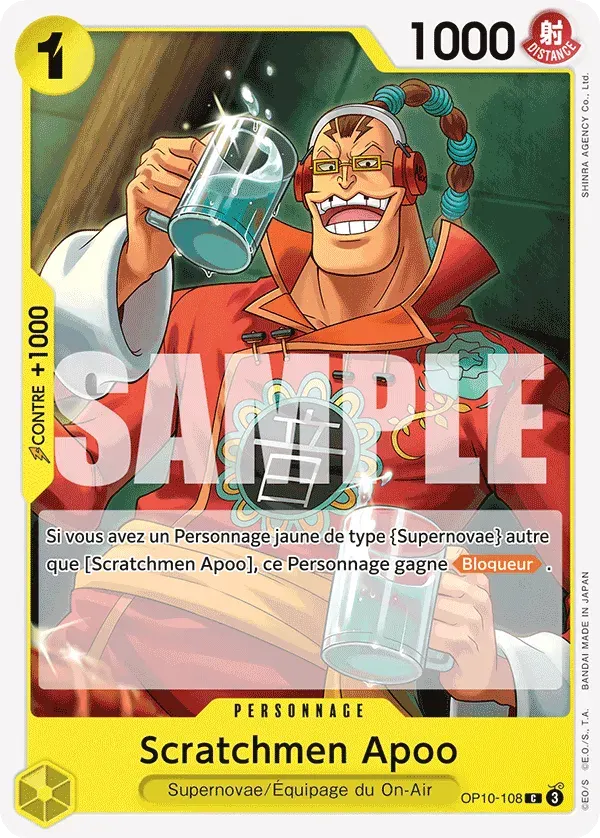 Scratchmen Apoo — carte One Piece TCG OP10-108 (Sang Royal)