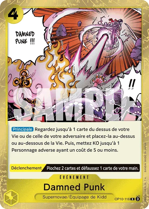 Damned Punk — carte One Piece TCG OP10-116 (Sang Royal)