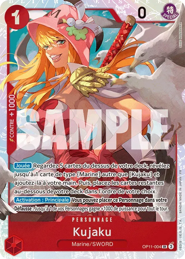 Kujaku — carte One Piece TCG OP11-004 (Des Poings Vifs Comme l’Éclair)