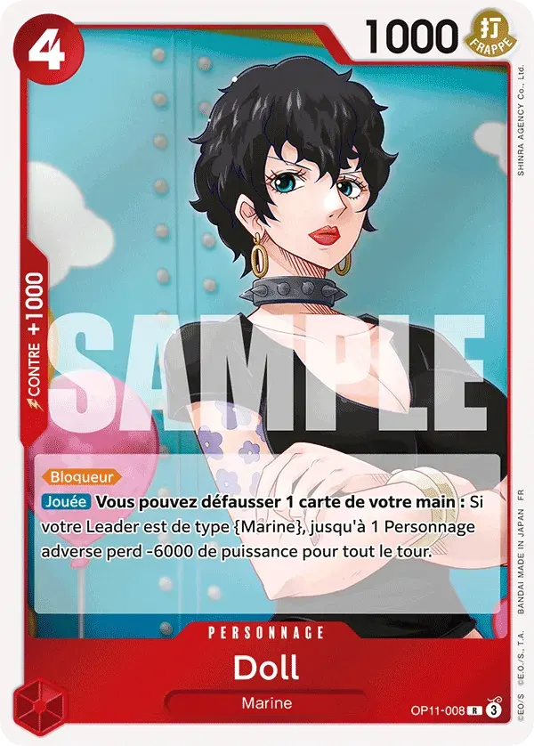 Doll — carte One Piece TCG OP11-008 (Des Poings Vifs Comme l’Éclair)