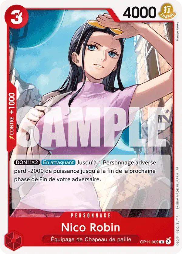 Nico Robin — carte One Piece TCG OP11-009 (Des Poings Vifs Comme l’Éclair)