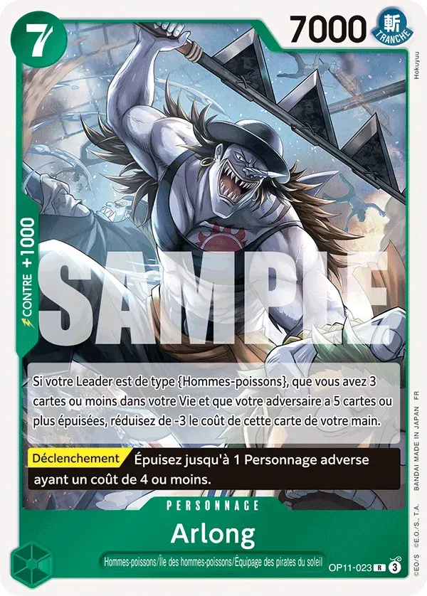 Arlong — carte One Piece TCG OP11-023 (Des Poings Vifs Comme l’Éclair)