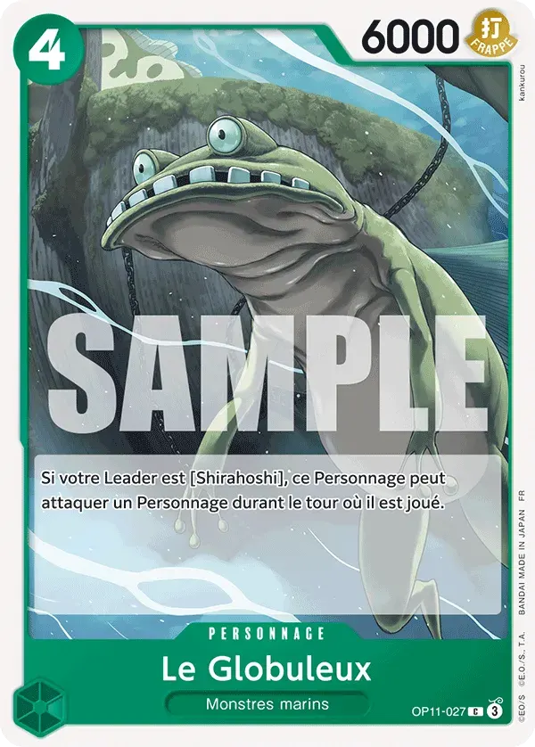 Le Globuleux — carte One Piece TCG OP11-027 (Des Poings Vifs Comme l’Éclair)