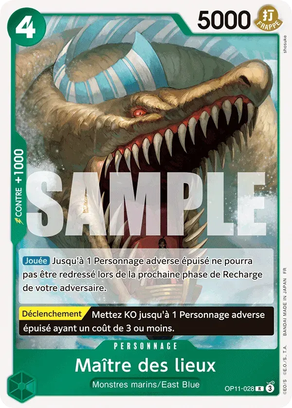 Maître des lieux — carte One Piece TCG OP11-028 (Des Poings Vifs Comme l’Éclair)