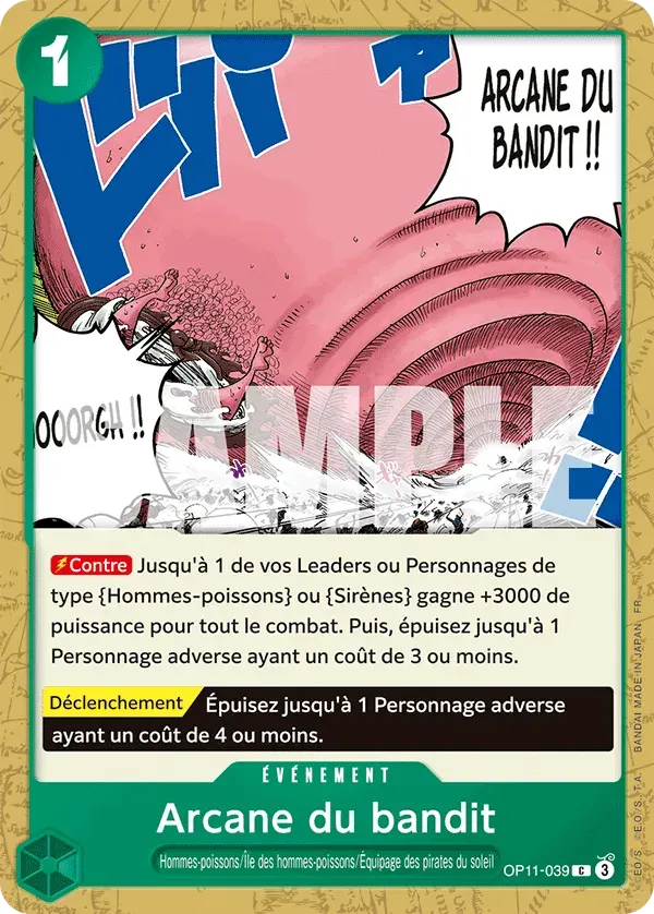 Arcane du bandit — carte One Piece TCG OP11-039 (Des Poings Vifs Comme l’Éclair)