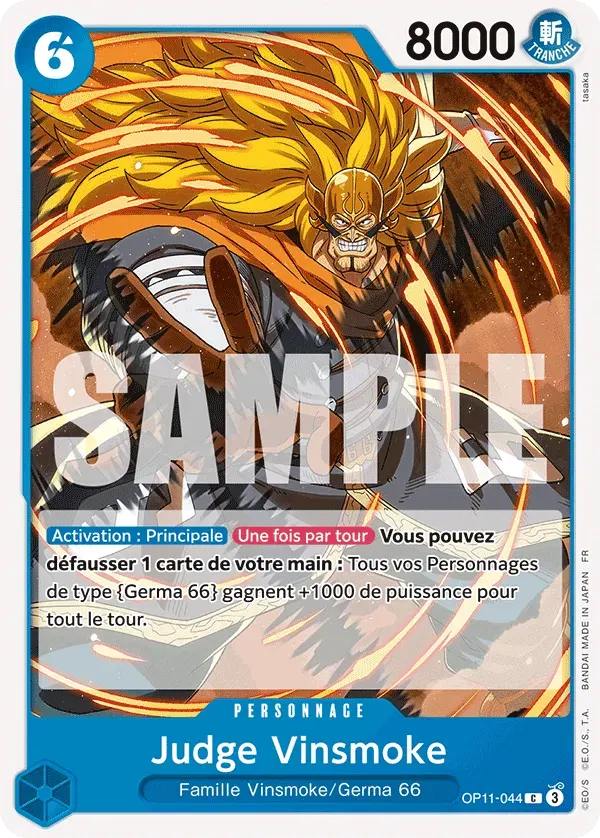 Judge Vinsmoke — carte One Piece TCG OP11-044 (Des Poings Vifs Comme l’Éclair)
