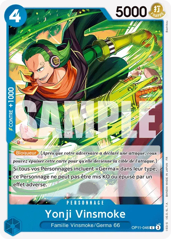 Yonji Vinsmoke — carte One Piece TCG OP11-046 (Des Poings Vifs Comme l’Éclair)