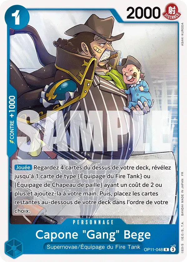 Capone "Gang" Bege — carte One Piece TCG OP11-048 (Des Poings Vifs Comme l’Éclair)