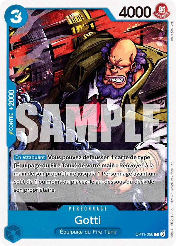 Gotti — carte One Piece TCG OP11-050 (Des Poings Vifs Comme l’Éclair)