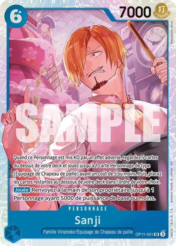 Sanji — carte One Piece TCG OP11-051 (Des Poings Vifs Comme l’Éclair)