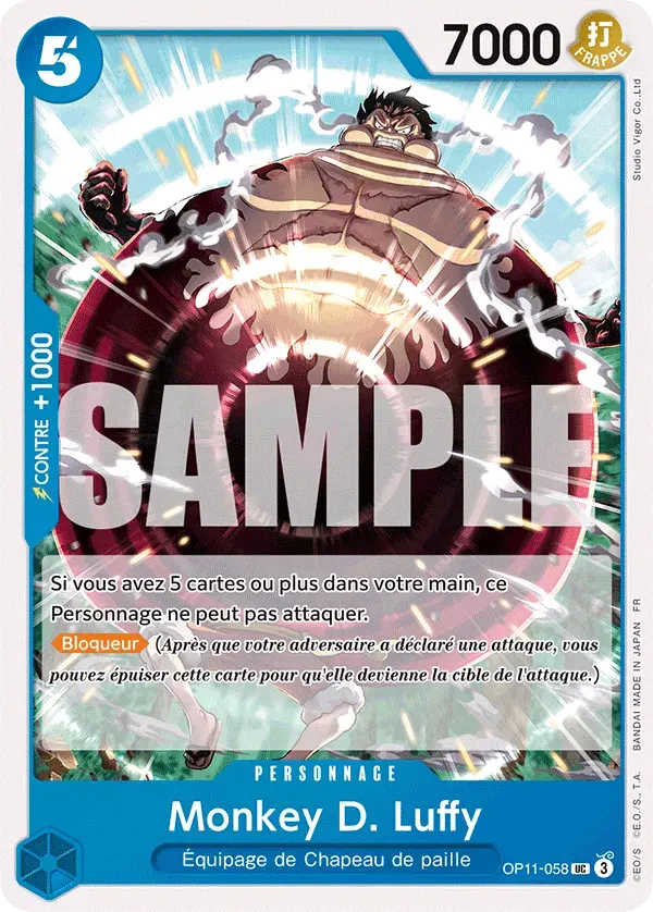 Monkey D. Luffy — carte One Piece TCG OP11-058 (Des Poings Vifs Comme l’Éclair)