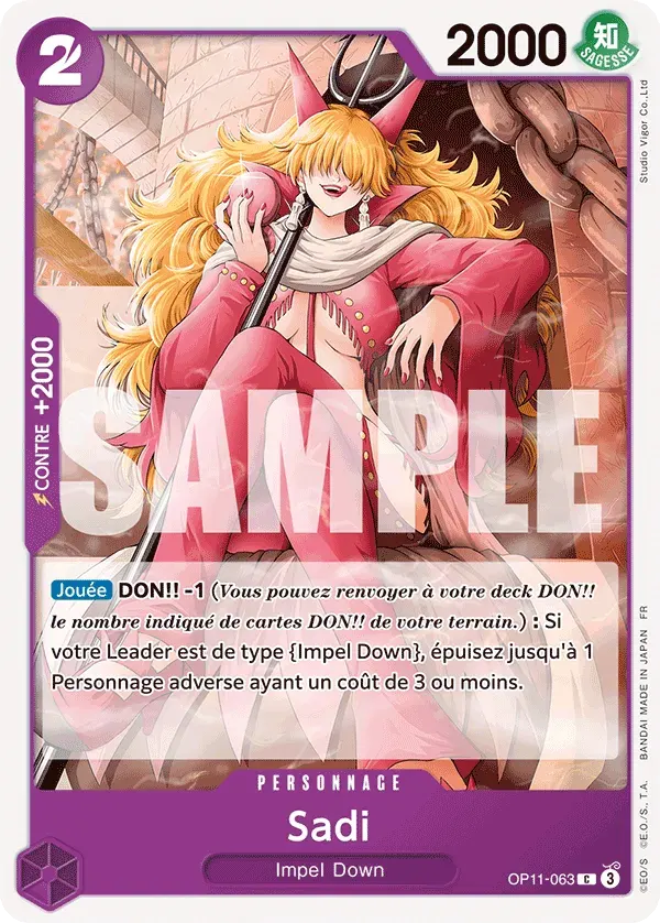 Sadi — carte One Piece TCG OP11-063 (Des Poings Vifs Comme l’Éclair)