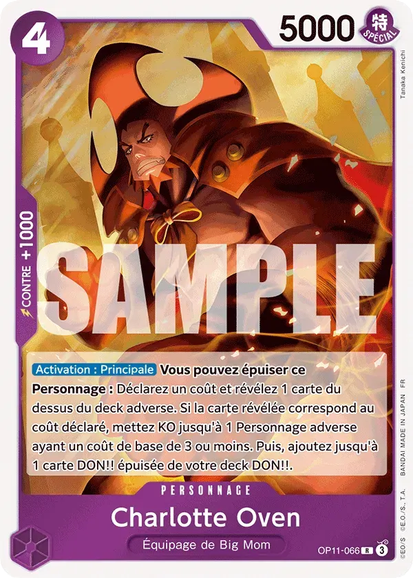 Charlotte Oven — carte One Piece TCG OP11-066 (Des Poings Vifs Comme l’Éclair)