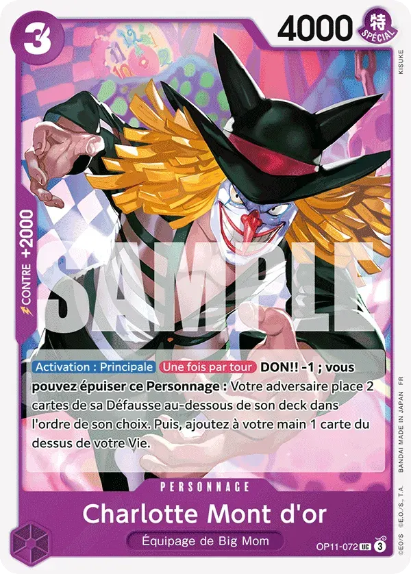 Charlotte Mont d'or — carte One Piece TCG OP11-072 (Des Poings Vifs Comme l’Éclair)