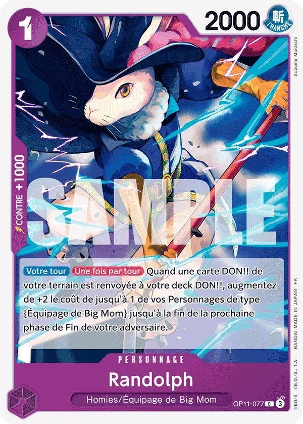 Randolph — carte One Piece TCG OP11-077 (Des Poings Vifs Comme l’Éclair)