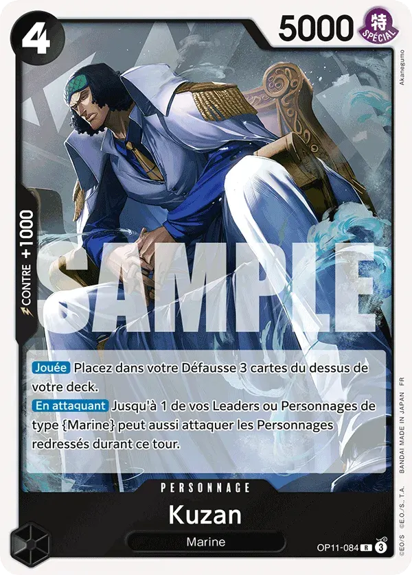 Kuzan — carte One Piece TCG OP11-084 (Des Poings Vifs Comme l’Éclair)