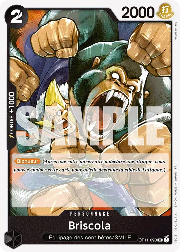 Briscola — carte One Piece TCG OP11-090 (Des Poings Vifs Comme l’Éclair)