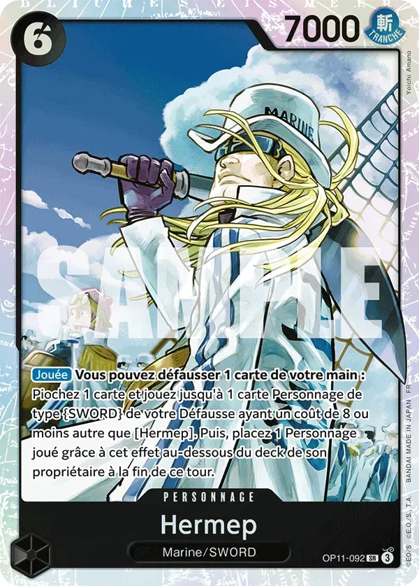 Hermep — carte One Piece TCG OP11-092 (Des Poings Vifs Comme l’Éclair)