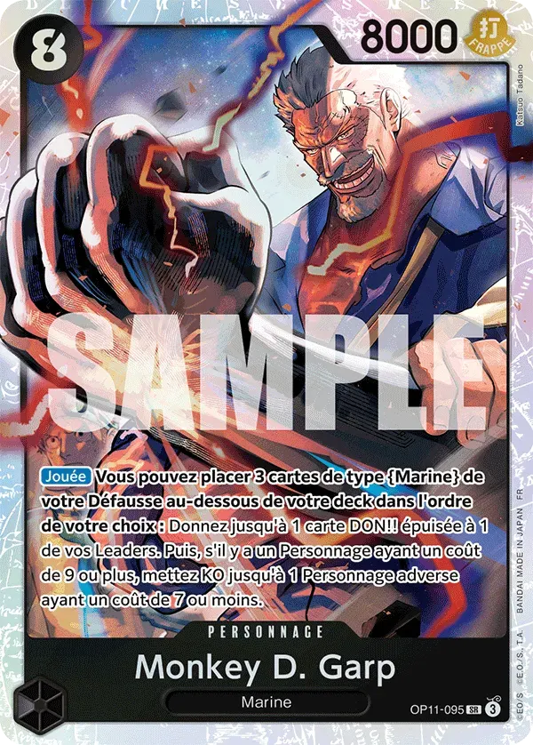 Monkey D. Garp — carte One Piece TCG OP11-095 (Des Poings Vifs Comme l’Éclair)