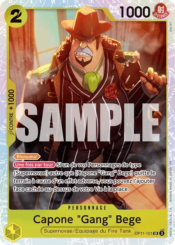 Capone "Gang" Bege — carte One Piece TCG OP11-101 (Des Poings Vifs Comme l’Éclair)