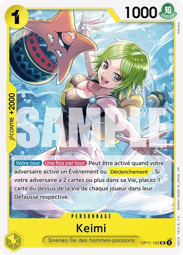 Keimi — carte One Piece TCG OP11-102 (Des Poings Vifs Comme l’Éclair)