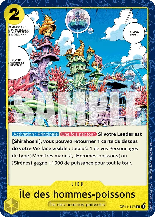Île des hommes-poissons — carte One Piece TCG OP11-117 (Des Poings Vifs Comme l’Éclair)