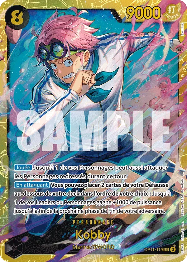 Kobby — carte One Piece TCG OP11-119 (Des Poings Vifs Comme l’Éclair)