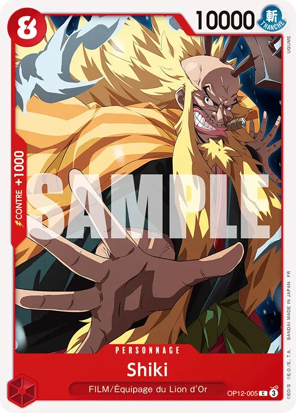 Shiki — carte One Piece TCG OP12-005 (L'Héritage du Maître)