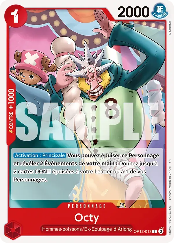 Octy — carte One Piece TCG OP12-013 (L'Héritage du Maître)
