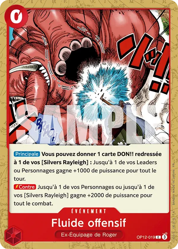 Fluide offensif — carte One Piece TCG OP12-019 (L'Héritage du Maître)