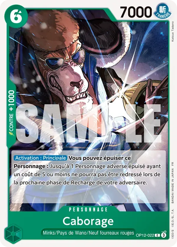 Caborage — carte One Piece TCG OP12-022 (L'Héritage du Maître)