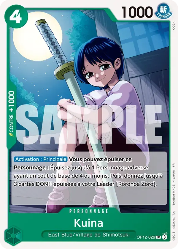 Kuina — carte One Piece TCG OP12-026 (L'Héritage du Maître)