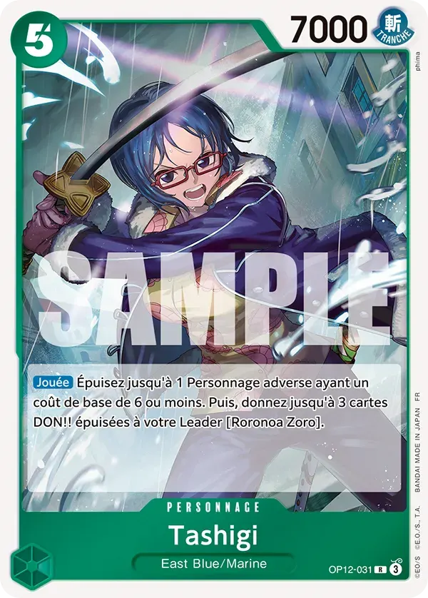 Tashigi — carte One Piece TCG OP12-031 (L'Héritage du Maître)
