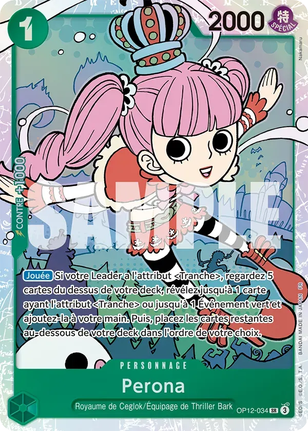 Perona — carte One Piece TCG OP12-034 (L'Héritage du Maître)