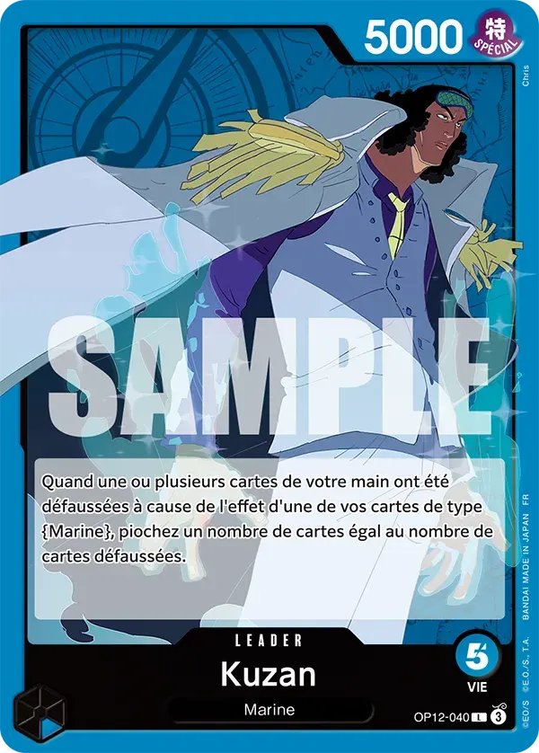 Kuzan — carte One Piece TCG OP12-040 (L'Héritage du Maître)