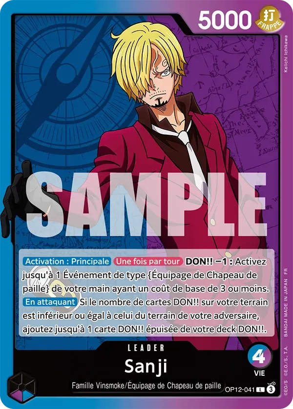 Sanji — carte One Piece TCG OP12-041 (L'Héritage du Maître)