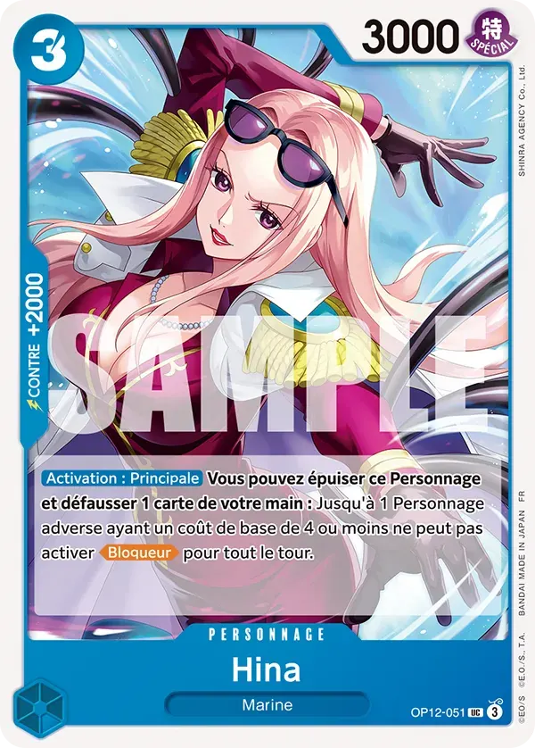 Hina — carte One Piece TCG OP12-051 (L'Héritage du Maître)
