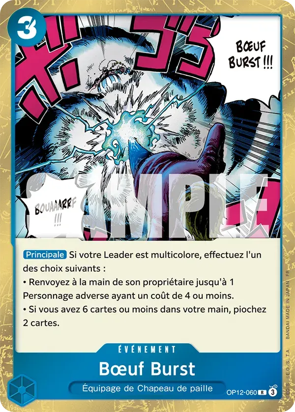 Bœuf Burst — carte One Piece TCG OP12-060 (L'Héritage du Maître)