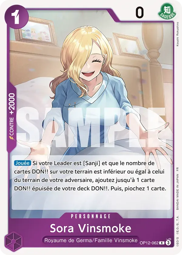 Sora Vinsmoke — carte One Piece TCG OP12-062 (L'Héritage du Maître)