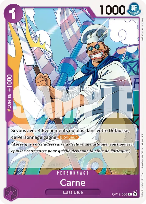 Carne — carte One Piece TCG OP12-066 (L'Héritage du Maître)