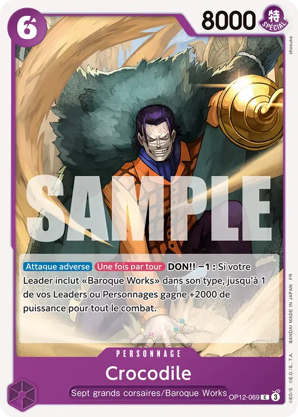 Crocodile — carte One Piece TCG OP12-069 (L'Héritage du Maître)